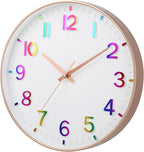 HZDHCLH Kid Wall Clocks Battery Operated, 12 inch Silent Non Ticking Modern - Image 3