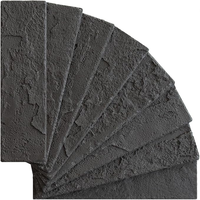 100 Pieces Old Town Black Faux Brick Wall Tiles, Clay Manufactured Thin Brick - Image 3