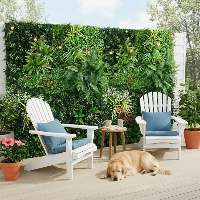 Artificial Plant Wall Panels, Faux Grass Ivy Privacy Screen Fence, Grass Wall - Image 6