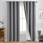 Yakamok 100% Blackout Curtain Panels 96 inches Cold and Light Blocking Drapes by Yakamok