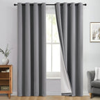 Yakamok 100% Blackout Curtain Panels 84 inches Cold and Light Blocking Drapes by Yakamok