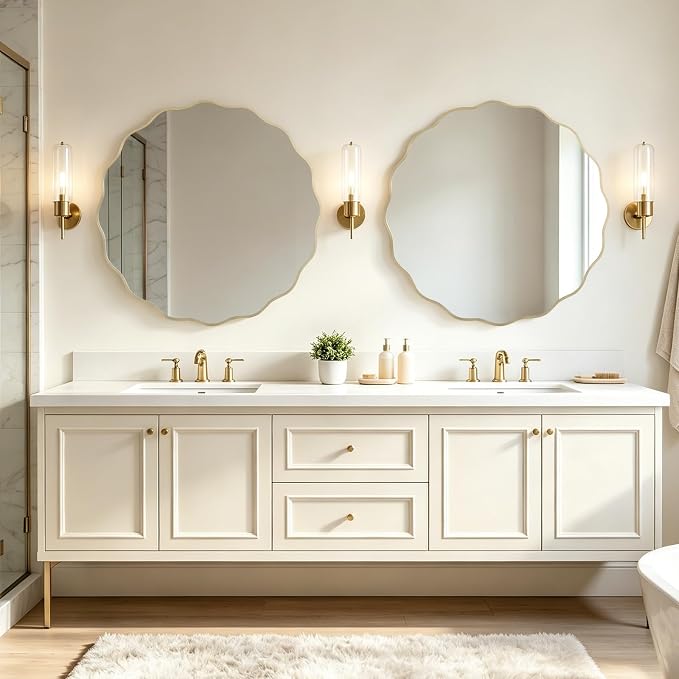 WallBeyond Round Wavy Mirror for Wall Decorative 36 inch, Modern Round Mirror - Image 2