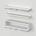 WOPITUES Floating Shelves for Wall 24 inch - Image 3