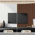 16-Pack 3D Slat Wall Panels, Easy-Install Soundproof Faux Wood Wall Panels - Image 3