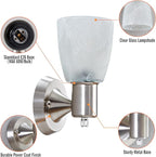 EJIAXIN Wall Sconces Set of 2, Brushed Nickel Vanity Lights - Image 7