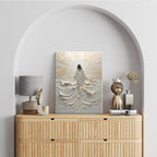 Abstract Jesus Walking on Water Canvas Wall Art Christian Spiritual Wall Decor - Image 5