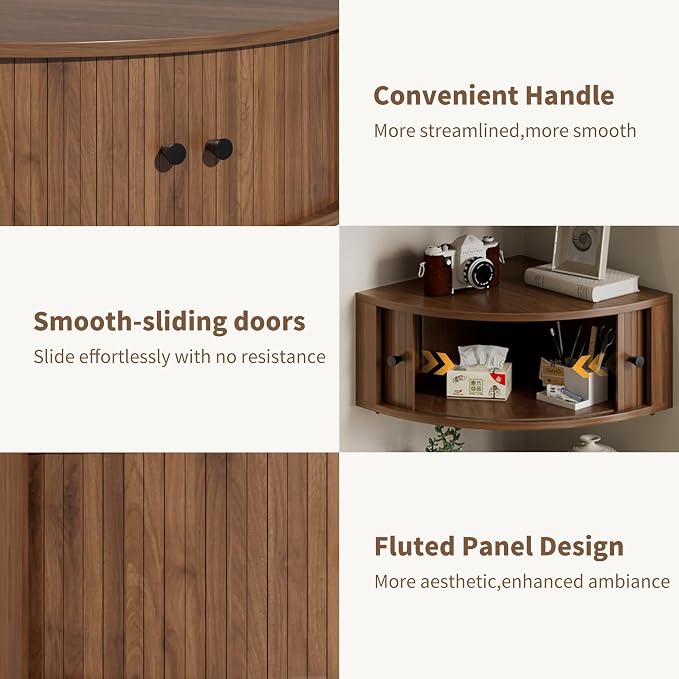Corner Shelves Wall Cabinet Set of 3, Floating Corner Shelf Organizer - Image 5