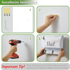 DRASTAR Mail Organizer Wall Mounted, Wooden Mail & Key Holder - Image 6