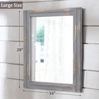 AAZZKANG Wood Framed Mirror Rectangular Rustic Wall Mirrors Decorative Large - Image 2