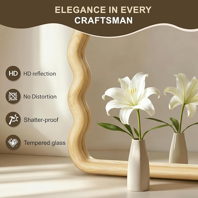 Wavy Mirror for Wall, for Bedroom, Living Room - Image 6