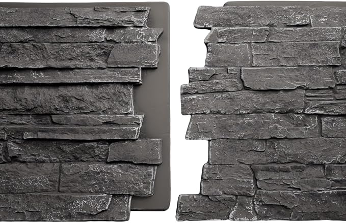 EverStone Acadia Ledge Faux Stone Panel, Graphite Color - Image 10