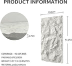 3D Faux Stone Wall Panels, Lightweight & Waterproof Accent Marble Rock Skin - Image 2