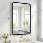 OLIXIS Bathroom Mirror for Over Sink, 22x30 Inch Wall Rectangle Mirror - Image 2