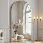 Dewfig 71"X26" Arched Full Length Mirror, Free Standing Leaning or Wall-Mounted - Image 2
