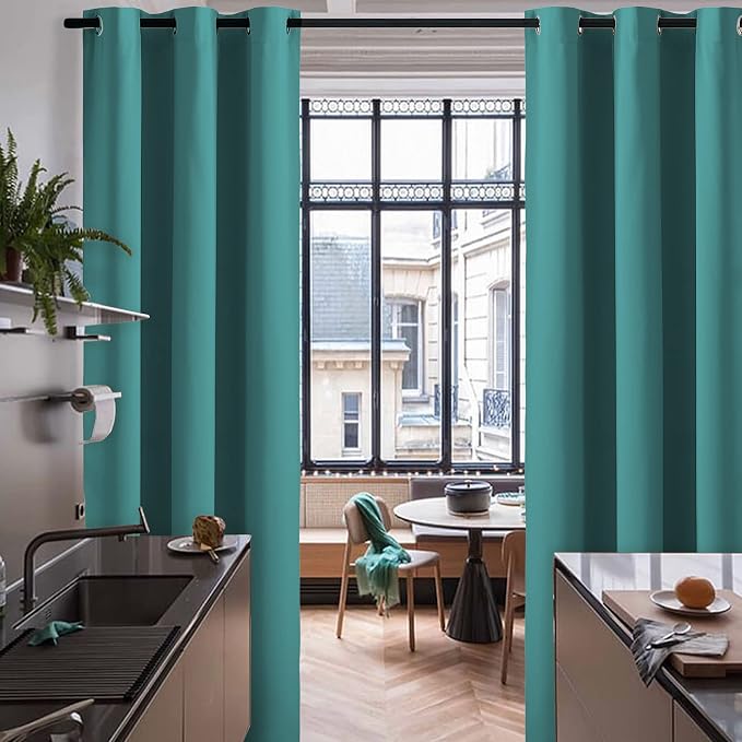 RYB HOME Privacy Blackout Curtains, Thermal Insulating Room Divider Large - Image 2