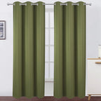 LEMOMO Olive Green Thermal Blackout Curtains/42 x 84 Inch/Set of 2 Panels Room by Lemomo