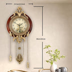 Aero Snail Dia 9-inch Retro Style Vintage Wood Indoor Wall Clock - Image 3