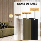 RITOLLO 4 Pack Wood Panels for Wall, 92.5"×12.6" Wood Slat Acoustic Panels for - Image 4