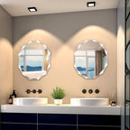 Bathroom Mirrors for Over Sink, Round Frameless Mirrors for Wall, 23.5x27.5 - Image 3