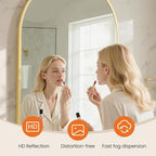 Sweetcrispy 26"x39" Arched Gold Bathroom Mirrors - Image 3