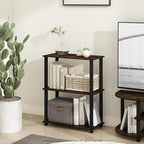 Furinno TURN-S-TUBE Storage Shelves, 3-Tier Book Shelf, Corner Shelf, Toolless - Image 2