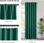 RYB HOME Bedroom Blackout Curtains 72 inches Long, 100% Blackout Thermal - Image 2