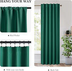 RYB HOME 100% Blackout Basement Curtains 36 inches Long, Heat & UV Blocking - Image 3
