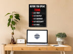 Pyradecor Motivational Think Before You Speak Classroom Positive Quotes - Image 4