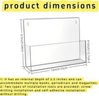 Clear Acrylic Single Pocket Wall Mount File Holders, Self-Adhesive Plastic - Image 7