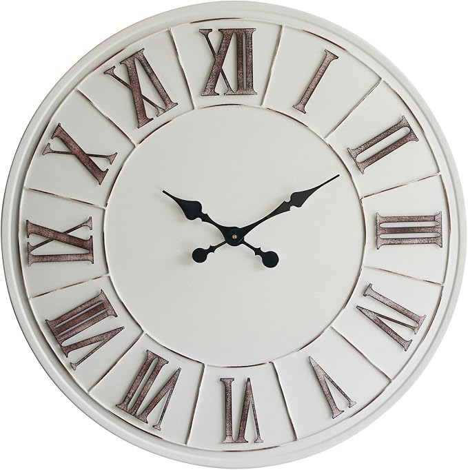 Oversized Farmhouse Wall Clock by PILIHOME