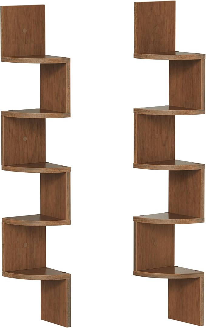 HOOBRO Corner Shelf Wall-Mounted, 5-Tier Corner Bookshelves - Image 9