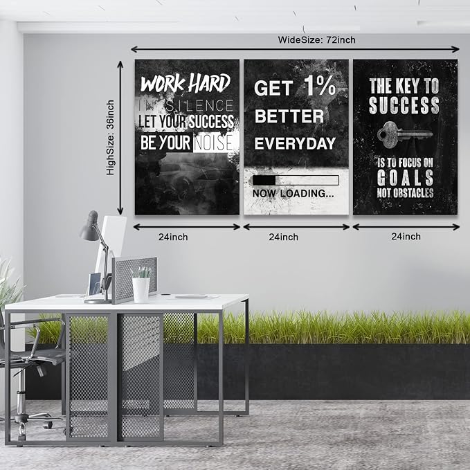 KAWAHONE Motivational Success Canvas Wall Art - Image 7