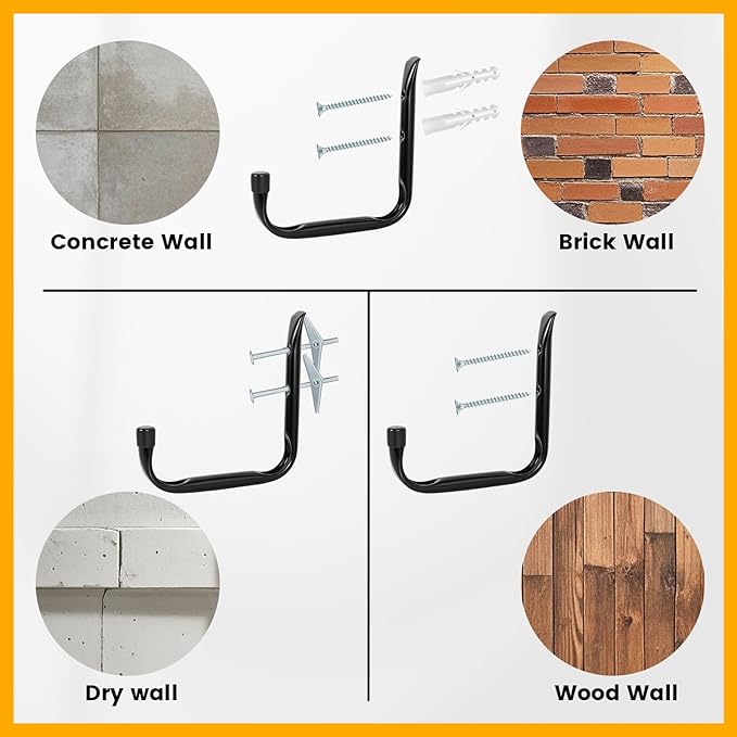 GURADESIGN 8-Pack Heavy Duty Garage Hook - Image 4