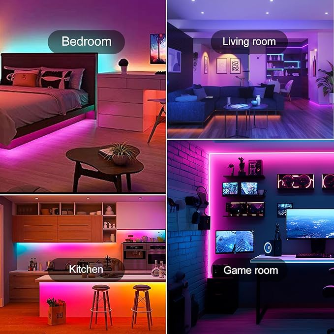 100 FT LED Lights For Bedroom，With 44 Key Infrared Remote Control And Bluetooth - Image 8