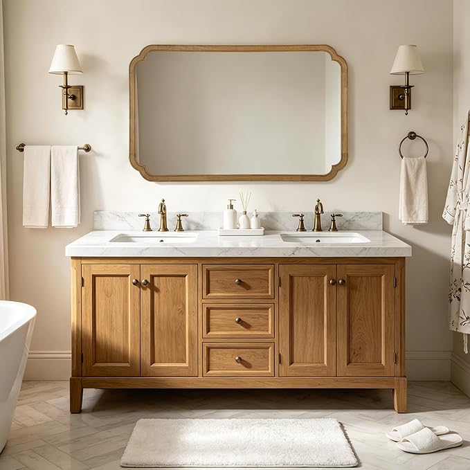 WallBeyond 30" x 48" Wood Bathroom Mirror - Image 4