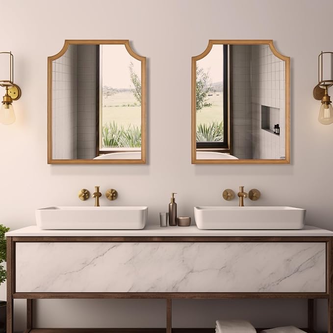 WallBeyond Scalloped Wood Mirror - Image 3