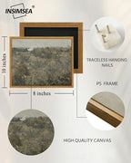 InSimSea Framed Canvas Wall Art, Vintage Landscape Painting, Rustic Nature - Image 5