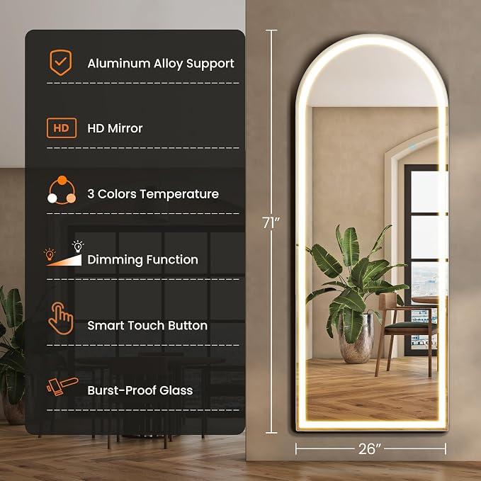 Sweetcrispy Arched Full Length Mirror - Image 2