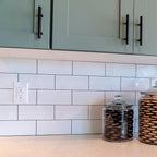 StyloVue Peel and Stick Backsplash Tile, 100-Piece 3" x 6" PVC Subway Tile - Image 7
