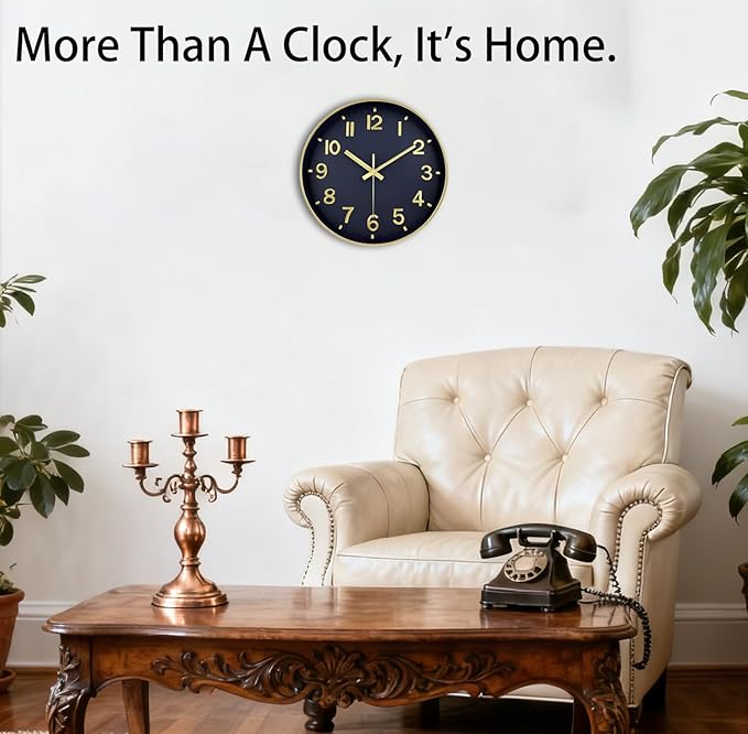 Wall Clocks Battery Operated, 12Inch Non Ticking Digital Wall Clock, Silent - Image 2
