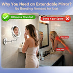 FUNTOUCH 9" Wall Mounted Makeup Mirror - Image 6