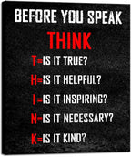 Pyradecor Large Motivational Think Before You Speak Classroom Positive Quotes by Pyradecor