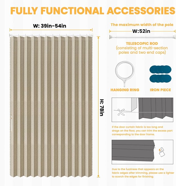 AJAZZ Blackout Magnetic Door Curtain - Image 3
