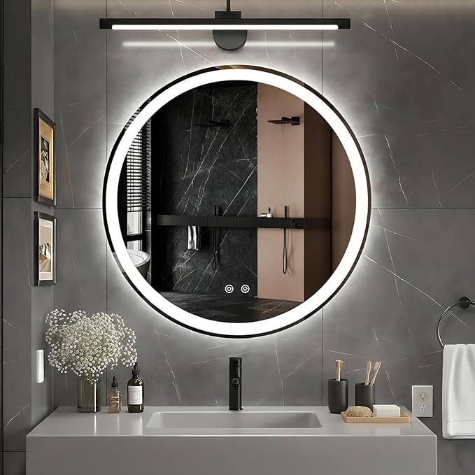 DUMOS 30 Inch Round LED Bathroom Mirror by DumosLifestyle