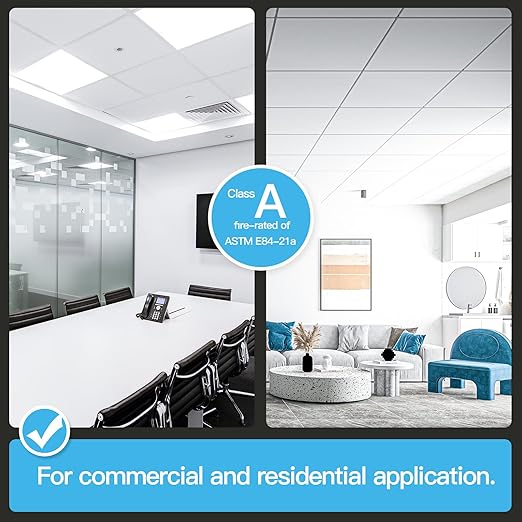Art3d PVC Drop Ceiling Tiles in White - Image 4