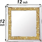 2 Piece Wall Mirrors, Crush Diamond Wall Decor - Image 7