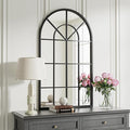 Dewfig Arch Wall Mirror Mounted Decorative, Arched Window Pane Mirror by YourSpacePerfectlyReflected