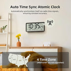 EASYERA 15'' Large Digital Wall Clock Battery Operated, Atomic Clock - Image 3