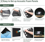 50 Pack Acoustic Foam Panels, Soundproof Wedges Panels - Image 6