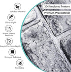 Commomy 3D Faux Brick Wall Panels Peel and Stick - Image 3